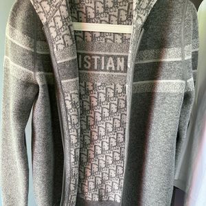 dior Reversible Zipped Cardigan With Hood